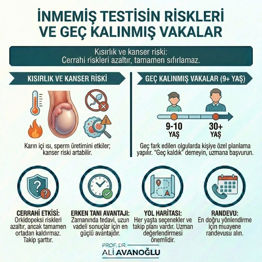 İnmemiş testis ameliyat olmazsa ne olur