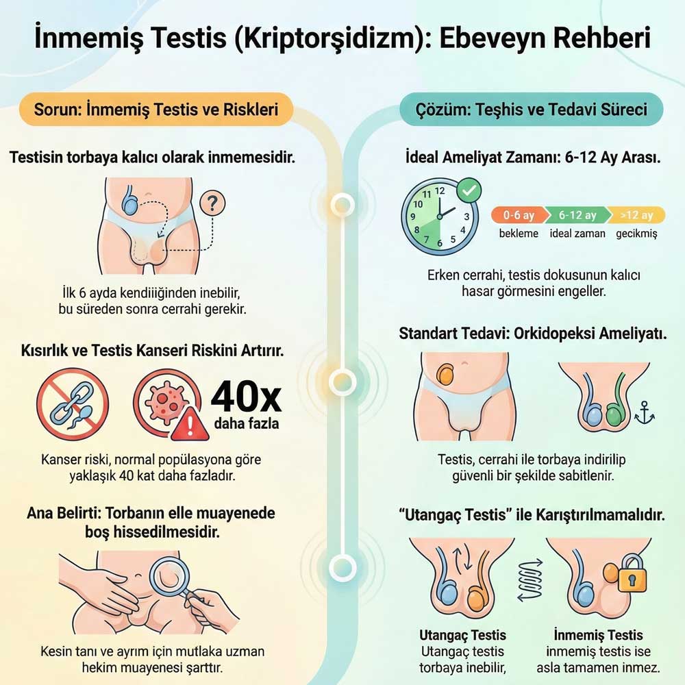 İnmemiş Testis (Kriptorşidizm) Nedir