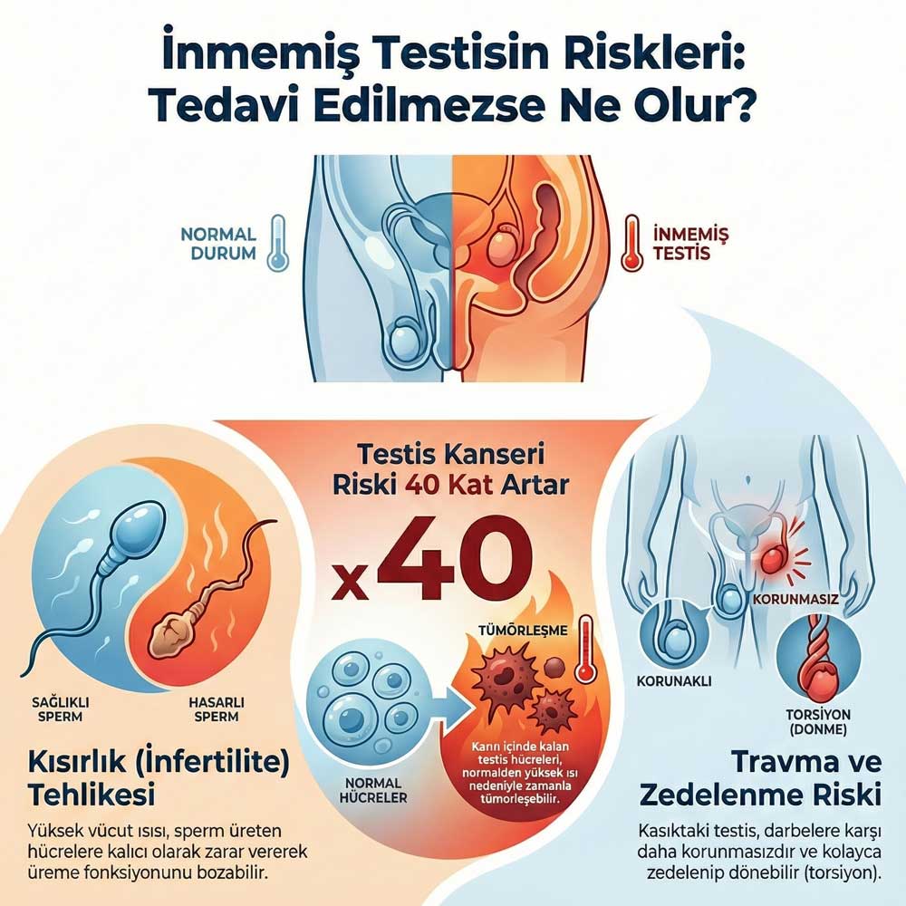 İnmemiş Testisin Riskleri