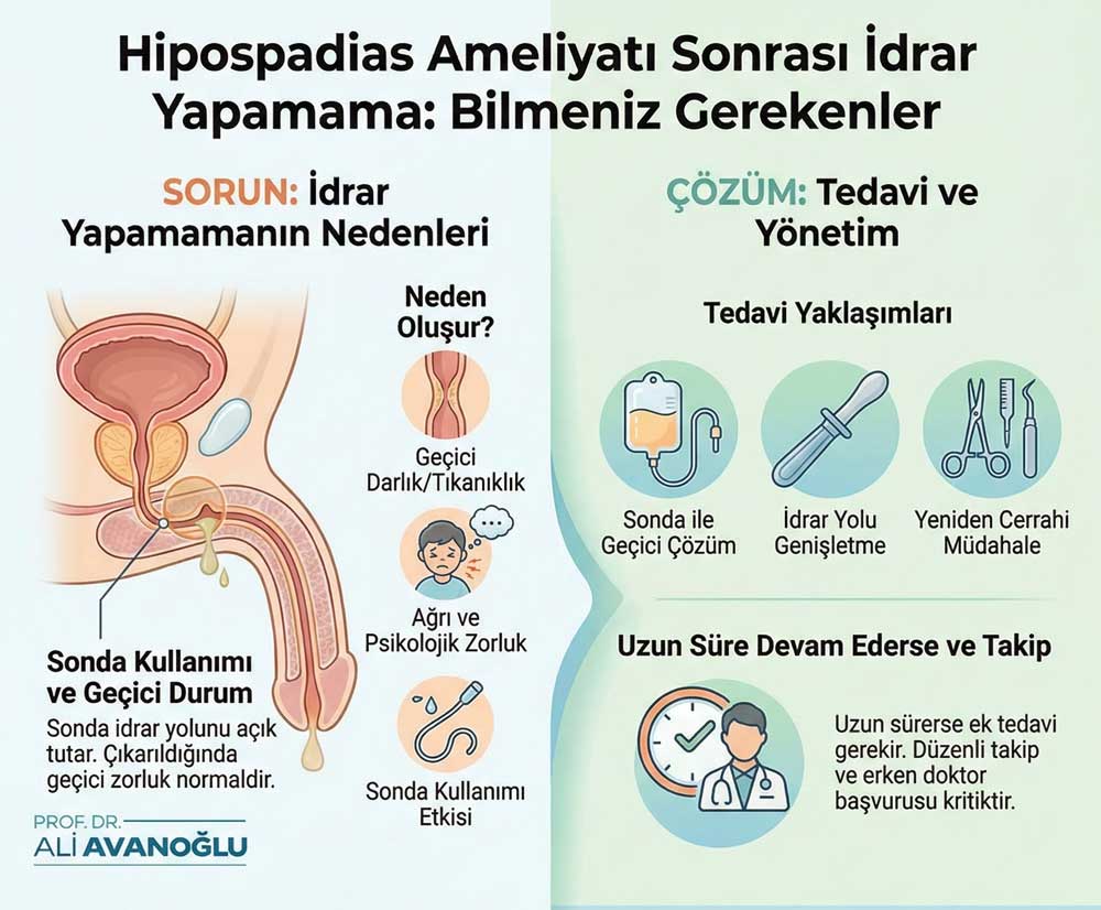 Hipospadias Ameliyatı Sonrası İdrar Yapamama
