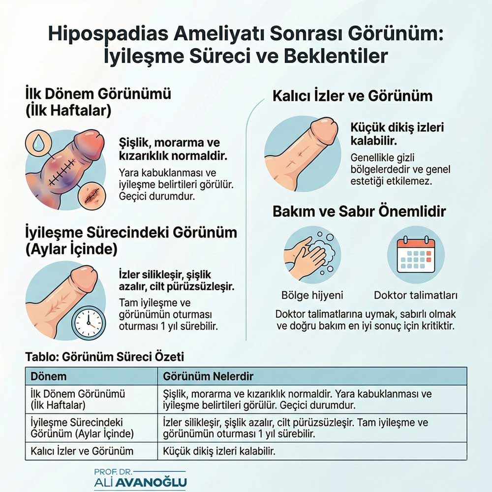 Hipospadias Ameliyatı Sonrası Görünüm